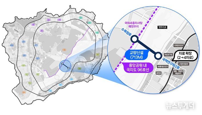 새로운 금강횡단교량 건설 위치