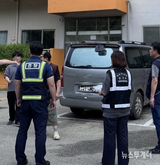 단속 현장에서 대포차 운행정지명령