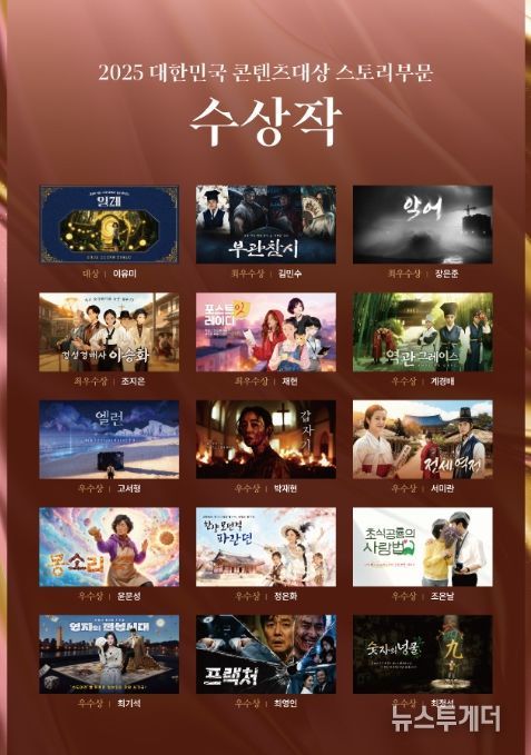 2025 대한민국 콘텐츠 대상 스토리 부문 수상작