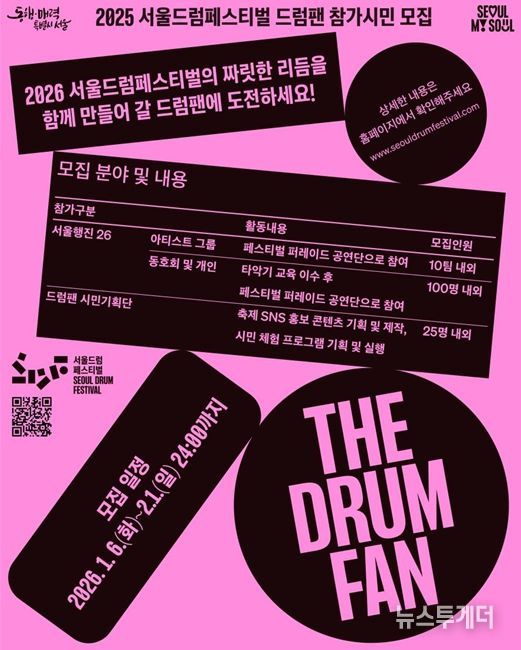 서울드럼페스티벌 ‘드럼팬’ 홍보포스터