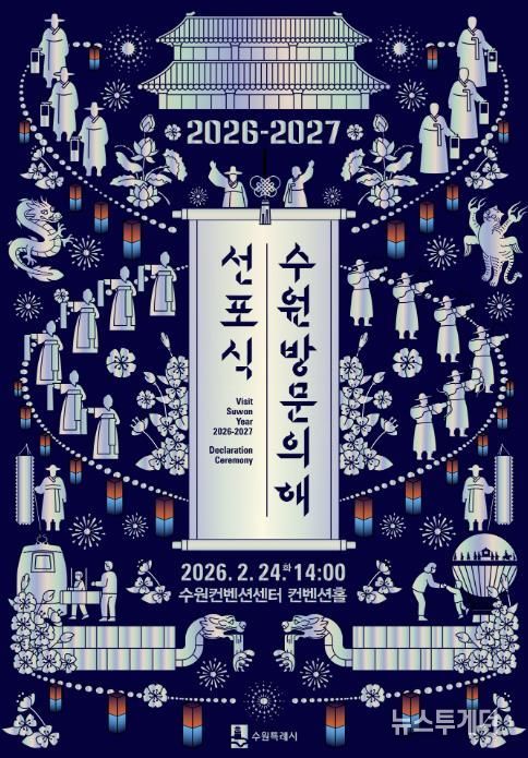 ‘2026-2027 수원 방문의 해’ 선포식 홍보물.